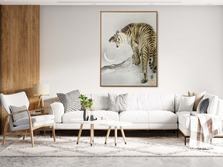 Ohara Koson - Tablou abstract modern „Roaring Tiger” de Ohara Koson pe canvas