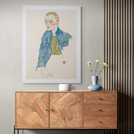 Egon Schiele - Tablou abstract modern Intaglio inspirat de Egon Schiele, print pe hartie foto.