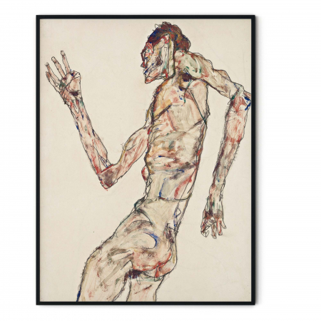 Print modern „The Dancer” de Egon Schiele pe hartie Fine Art [2]