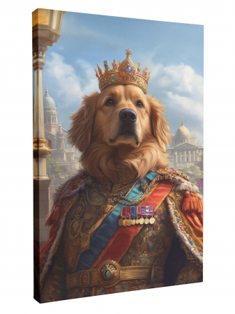 Tablouri personalizate cu Animale - câinele tău în stil regal