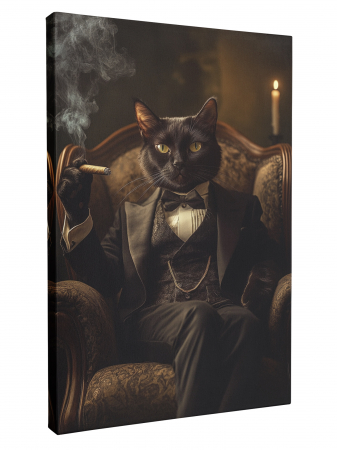 Tablouri personalizate cu Animale - Cadou amuzant Pisica ta elegantă