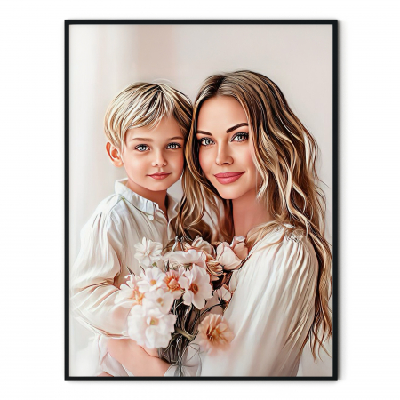 Tablou Personalizat Intaglio – Cadou pentru bunica [1]