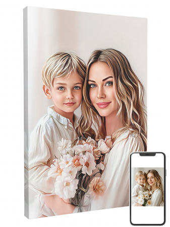 TABLOURI PERSONALIZATE - Tablou Personalizat Intaglio – Cadou pentru bunica