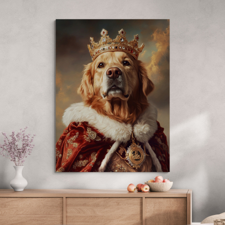 Tablou Personalizat Intaglio, Portretul cainelui în Stil Royal, Cadou Special pentru Soție [1]