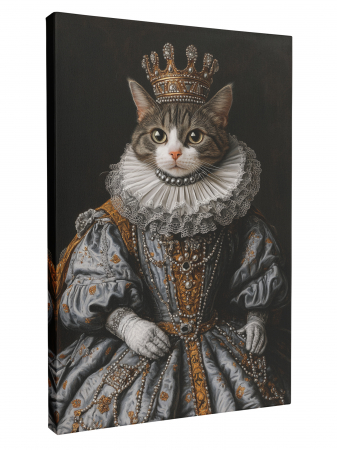 Tablouri personalizate cu Animale - portret pisica pe canvas