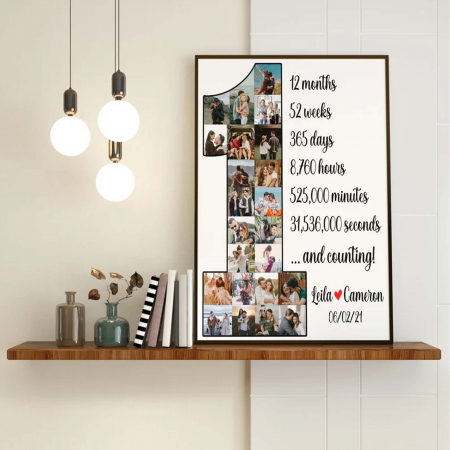 Cadou pentru iubit, Tablou personalizat, Intaglio, cu rama, colaj cu poze,  Amintiri Frumoase [3]
