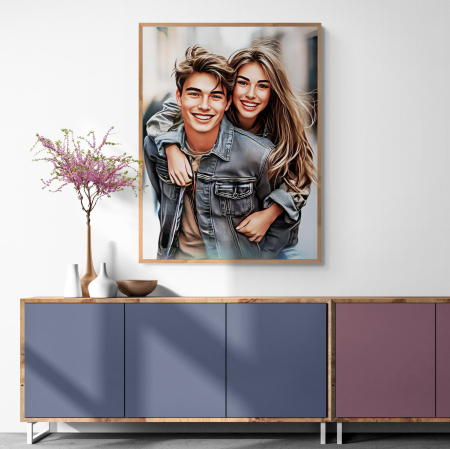 Tablou Personalizat Intaglio – Portret realist după poza ta [2]