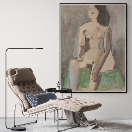 Pablo Picasso - Reproducere Seated Woman de Picasso pe hartie Fine Art