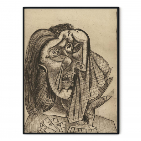 Reproducere alb-negru Weeping Woman I de Picasso pe hartie foto Fine Art. [2]