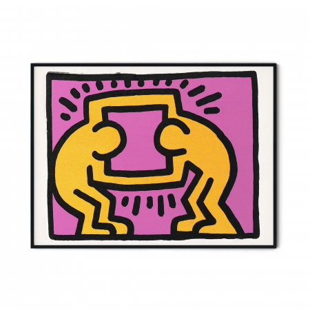 Keith Haring - Poster modern pop art inspirat de Keith Haring și Andy Warhol, neînrămat.