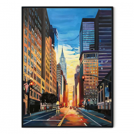 Tablou canvas abstract cu străzile din New York, ideal pentru living [1]