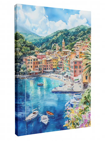 Tablouri canvas premium cu peisaje mediteraneene și mașini decapotabile [2]