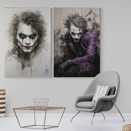 Tablouri cu Celebritati - Tablou canvas cu un portret al personajului Joker