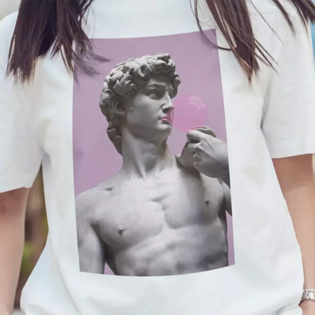 Tricou personalizat cu David de Michelangelo – operă de artă clasică reinterpretată în stil modern [2]