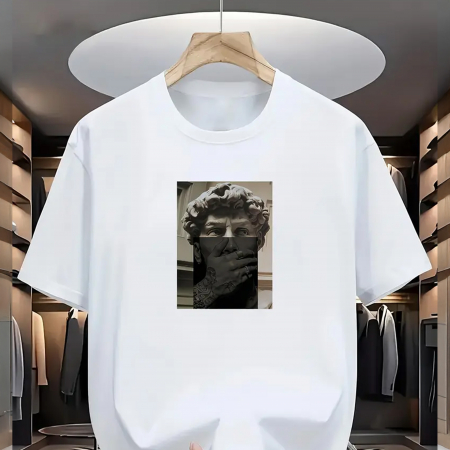Tricouri personalizate - Tricou personalizat cu David de Michelangelo – operă de artă clasică reinterpretată în stil modern
