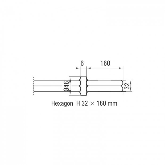Daltă îngustă Solida prindere H 32 x 160 mm [2]