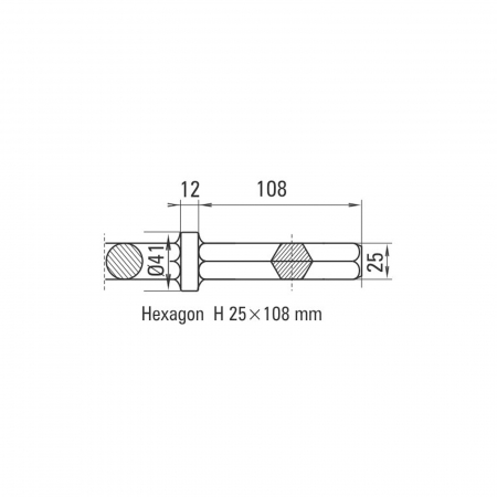 Daltă îngustă Solida prindere H 25 x 108 mm [1]