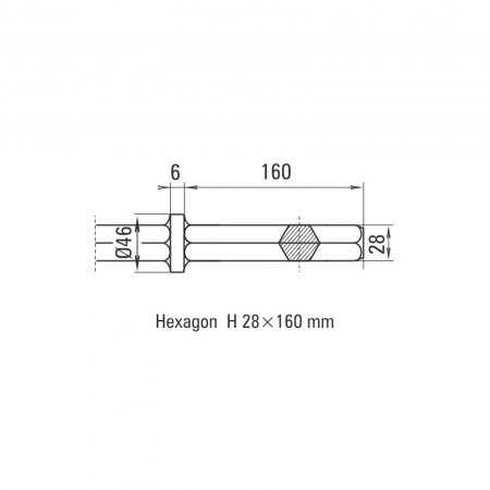 Daltă îngustă Solida prindere H 28 x 160 mm [1]