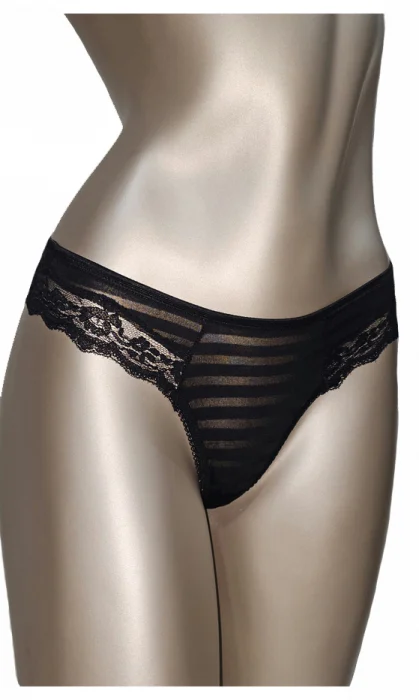chilot clasic negru cu dantela