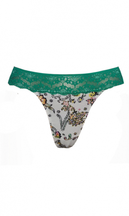 Chilot tanga alb-verde intens [2]