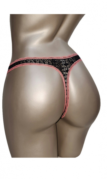 Chilot tanga negru/corai [3]