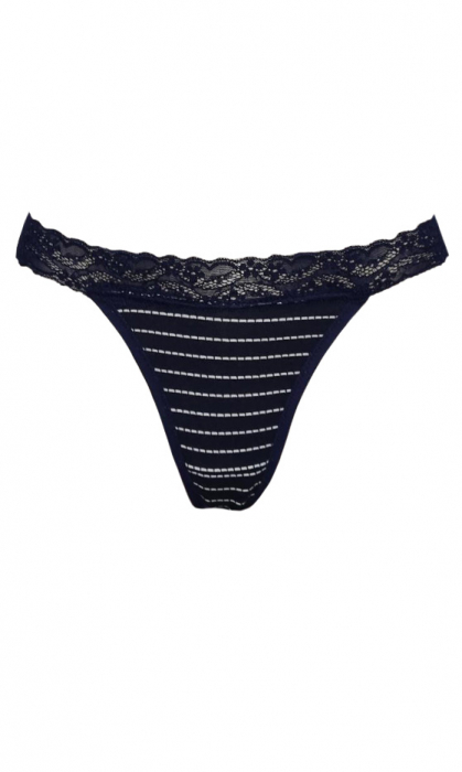 Chiloti tanga bleumarin cu dungi [3]