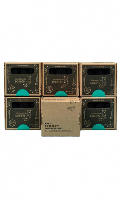 CUTIUTA CU SOSETE LUNGI NEGRE x 3 perechi unisex [2]