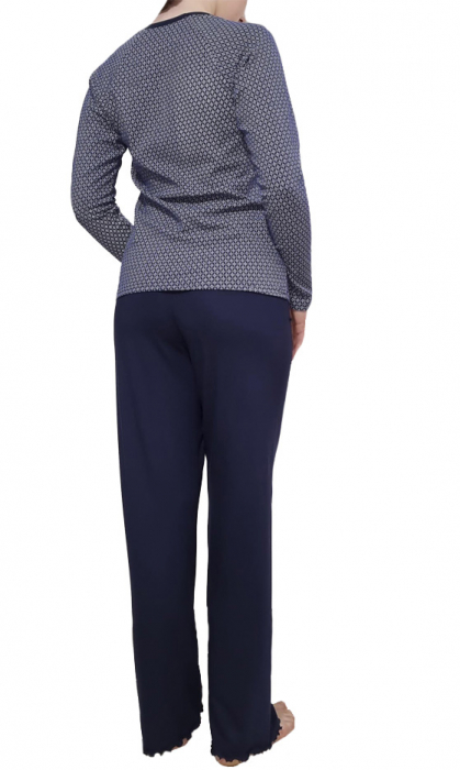 Pijama bumbac bleumarin [2]
