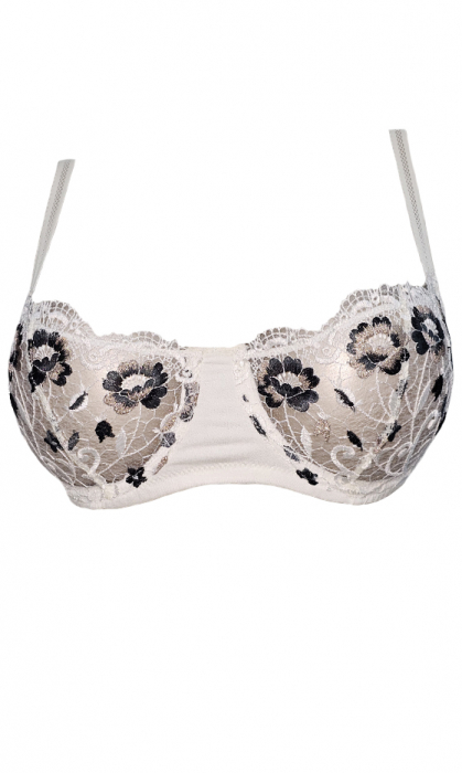 Sutien dantela cu arc de sustinere crem [3]