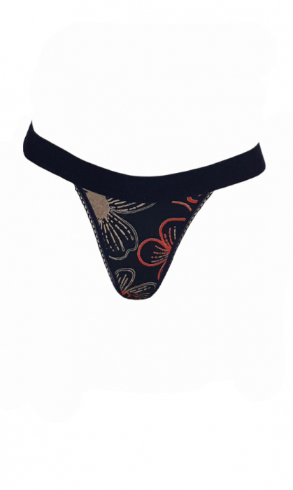 Chilot tanga bleumarin cu corai [3]