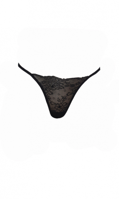Chilot tanga negru pietricele [3]