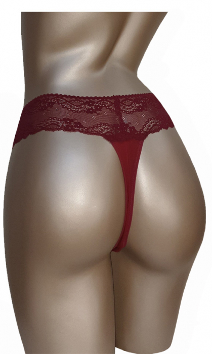 Chilot tanga bordo bumbac [2]