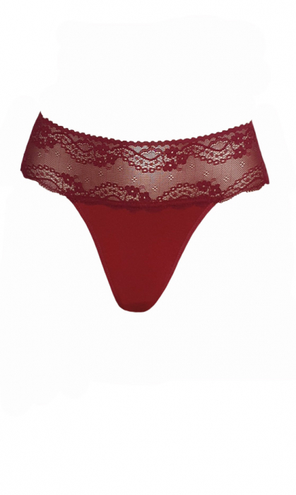 Chilot tanga bordo bumbac [3]