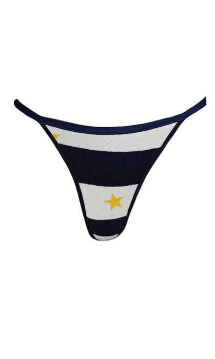 Tanga bleumarin/crem [3]