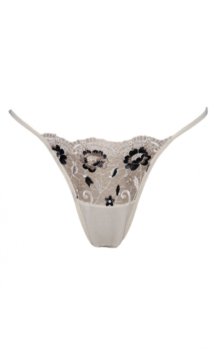 Tanga crem/negru [3]