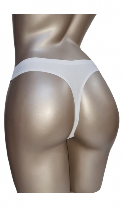 Tanga fara cusaturi alb [2]