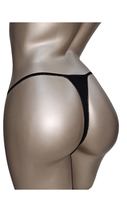 Tanga negru/argintiu [2]