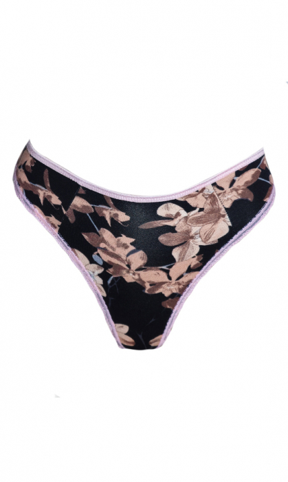 Tanga negru floral [3]