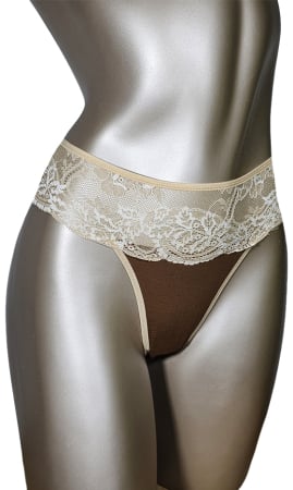 Chiloti tanga - Tanga maro/crem