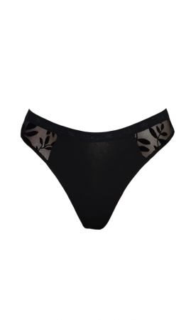 Tanga negru insertii dantela [2]