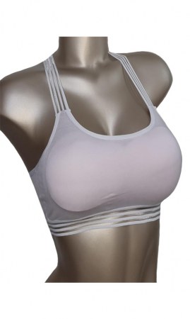 Bustiere - Bustiera sport roz pudra