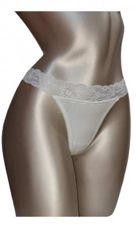 Toate Produsele - Tanga crem brau dantela