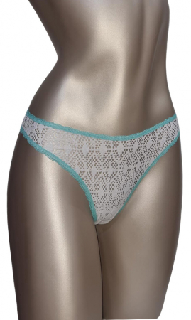 COLECTIE NOUA - Chilot tanga alb-verde