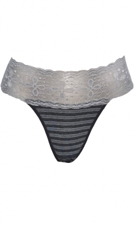 Chilot tanga gri/negru [2]