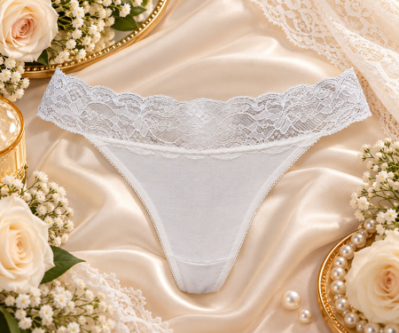 Tanga crem brau dantela [2]