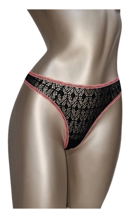 Toate Produsele - Chilot tanga negru/corai