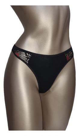 Chilot tanga negru-rosu [0]