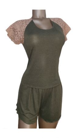 PIJAMALE - Pijama dama verde
