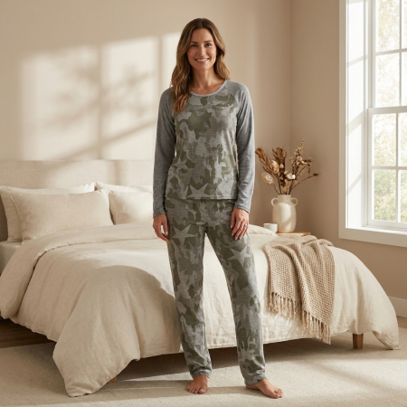 PIJAMALE - Pijama bumbac army