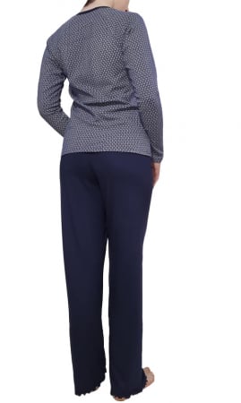 Pijama bumbac bleumarin [1]